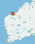 Map of Westerb Australia, showing Port Hedland